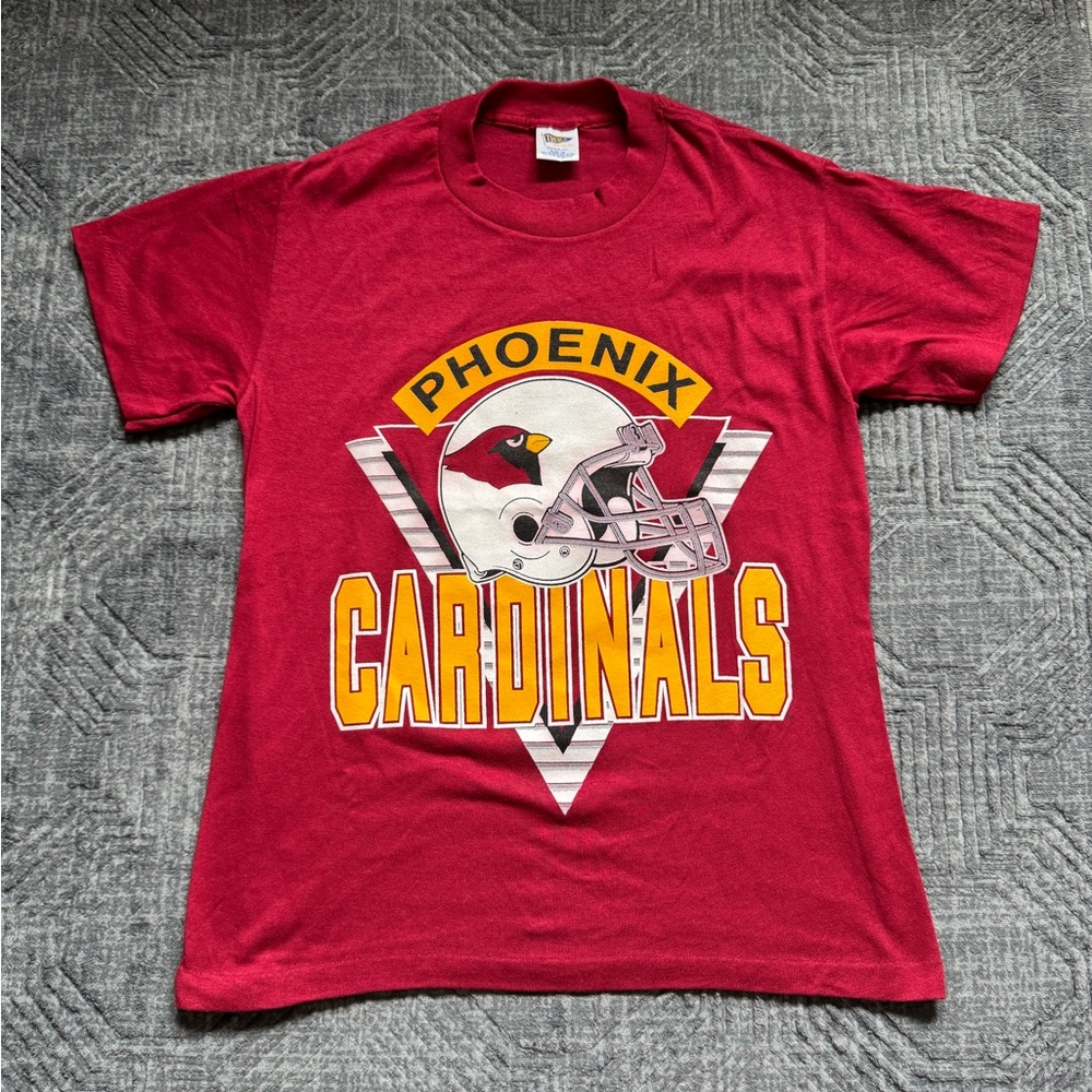 Phoenix Cardinals Red T-Shirt men’s S Trench vtg single stitching EUC